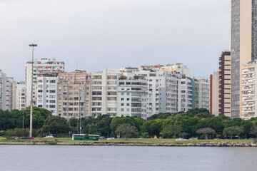 detail of Botafogo Bay in Rio de Janeiro.