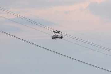 Sugarloaf cable car seen from the n in Rio de Janeiro.