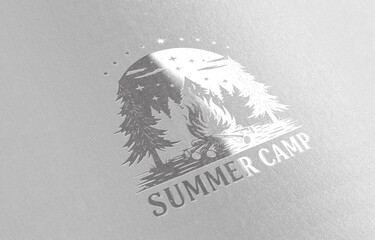 Summer camp badge design