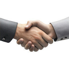 Business handshake symbolizes partnership agreement and success in a professional setting highlighting trust and collaboration between two individuals on transparent background