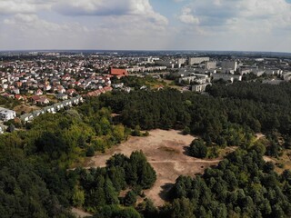 Siedlce w lecie z lotu ptaka, Mazowsze, Polska/Siedlce town aerial view in summer, Mazovia, Poland © Pictofotius