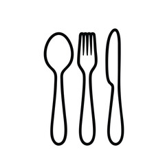 fork, spoon and knife black icon concept. Plate, fork, spoon and knife vector illustration, symbol, sign, fork, spoon knife Icon, fork, spoon knife Icon