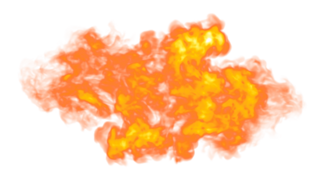 Fire Design on Black Background. Close-up