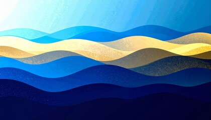 A painting of waves on blue background frame layers backgrounds elements expression depth gesture composition figure movement colorful style illustration cartoonish creative motion