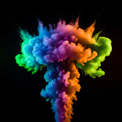 Fototapeta premium colored smoke explosion