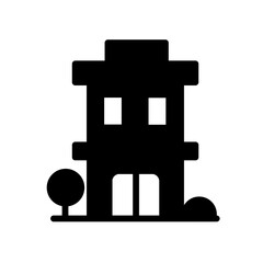 hotel glyph icon