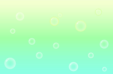 シャボン玉・泡・バブル・炭酸・シュワシュワなど グラデーション背景 グリーン〜Soap bubbles, bubbles, bubbles, carbonated drinks, fizzy drinks, etc. Gradient background Green〜
