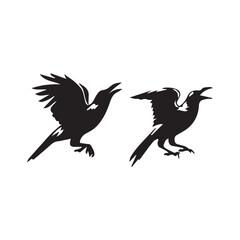 crow set silhouette tattoo,crow set silhouette png ,crow set silhouette flying ,crow set silhouette images	