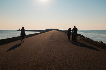 sunset at the  promenade
