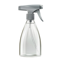 Clear Spray Bottle with Gray Nozzle for Household Use