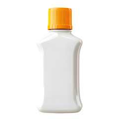 Clean White Bottle Design with Yellow Cap for Liquid Products