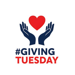 Obraz premium Giving tuesday campaign with hands holding a heart promoting charity and philanthropy for social media and community outreach
