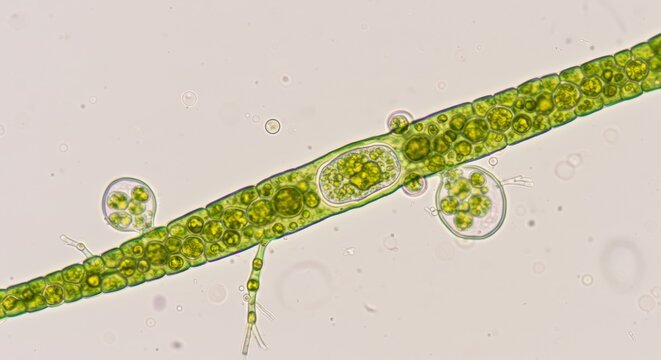 Anabaena Filaments with Specialized Heterocyst Cells The Process of Cellular Differentiation

