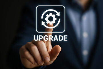 Upgrade concept with software update and technology improvement reveals innovative idea and