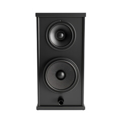 Fototapeta premium Modern black speaker with two drivers for sound systems