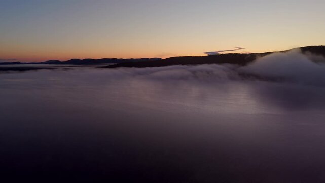 sunrise over the lake