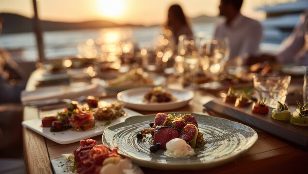 Sunset yacht dinner party (1)