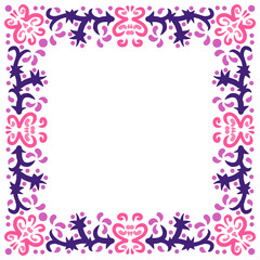 Butterfly and floral frame