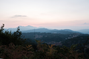sunrise in the mountains in Italy