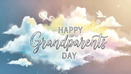 Celebrate cherished Grandparents Day with heartwarming, ethereal cloud imagery and symbolic gestures of love and connection.