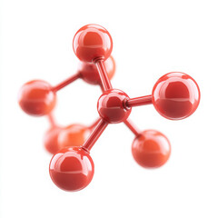 Fascinating red molecular structure model, essential for scientific study