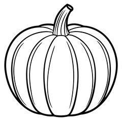 Minimalist line art pumpkin design for autumn celebrations