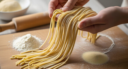 Fresh homemade pasta creation showcasing tradition and culinary craftsmanship
