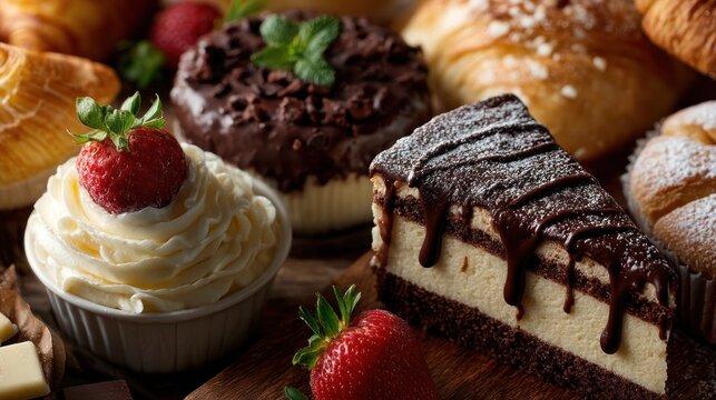 Delicious array of sweet treats and desserts