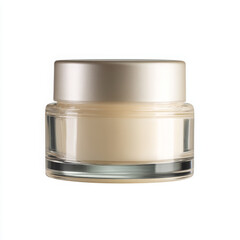 Small glass jar for eye cream, blank cosmetic container for smooth, fresh skin