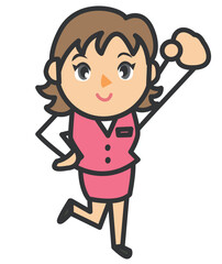 頑張る事務員さん