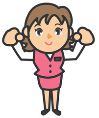 頑張る事務員さん
