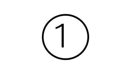 number 1 in circle VECTOR