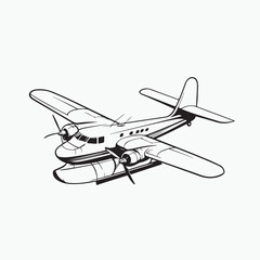 airplane isolated on white