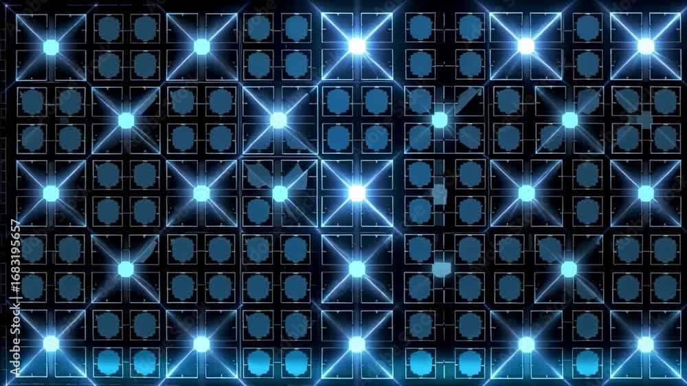 Poster dynamic data flow visualization with glowing lines and digital abstract energy grid