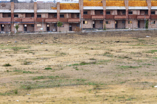 Unfinished housing development in Seville shows impact of 2008 crash