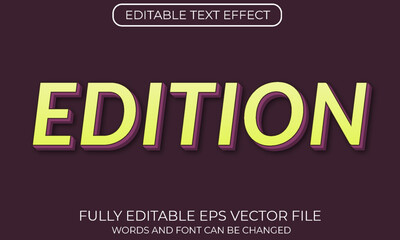 Edition editable text effect