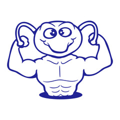 Caterpillar Bodybuilder Muscle Building Strong Fit Weight Lifting