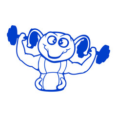 Caterpillar Bodybuilder Muscle Building Strong Fit Weight Lifting