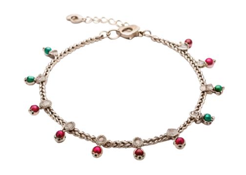 Payal (anklet) isolated on white background