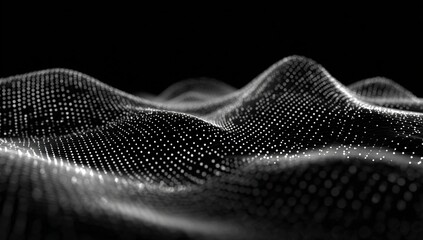 Abstract digital landscape of interconnected points