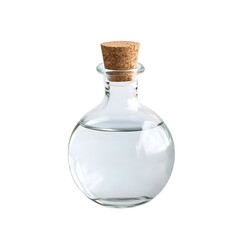 Clear Glass Bottle with Cork Stopper Filled for Beautiful Visuals in Photography