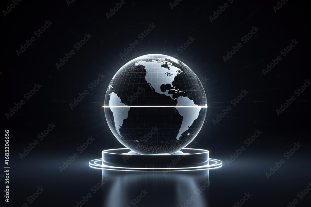 Canvas Prints globe technology planet space.