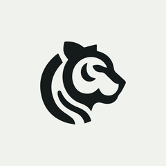 Minimalist tiger logo