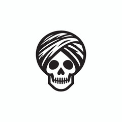 Skull turban logo