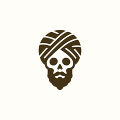 Skull turban logo