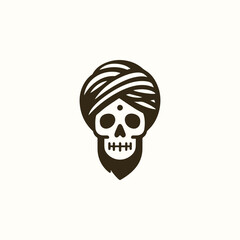 Skull turban logo