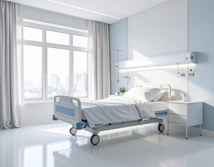 Hospital Patient Room &ndash; Bright and Comfort Design
