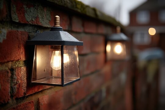 Outdoor timer controlled lighting enhances energy efficiency during evenings Generative AI