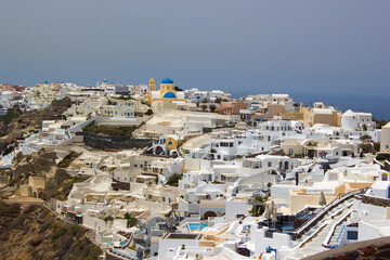 View of Oia at Santorini island, Greece