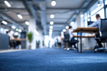 Blurred view of an open-plan office